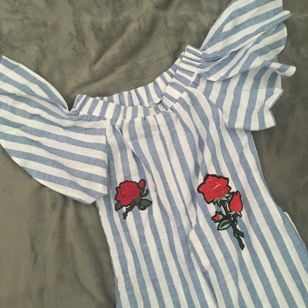 Off the Shoulder, Striped Top